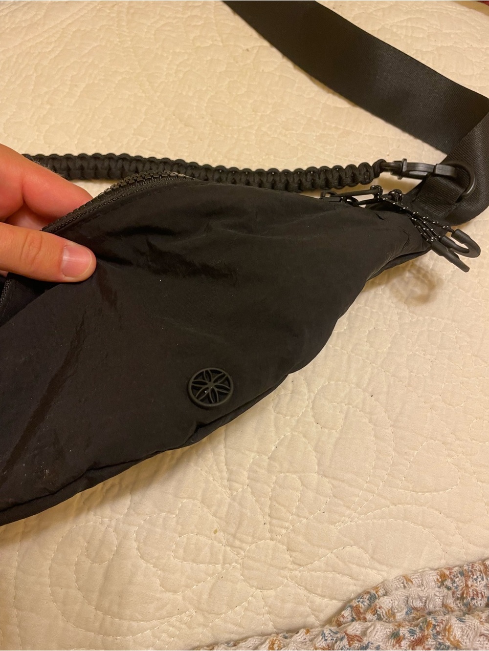 Black Nylon Crossbody Belt Bag - Minimal Everyday Carry - Picture 2 of 5